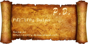 Pálffy Dalma névjegykártya