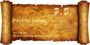 Pálffy Dalma névjegykártya